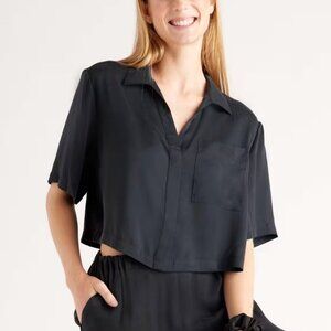 Quince 100% Washable Silk Pajama Button Up Top